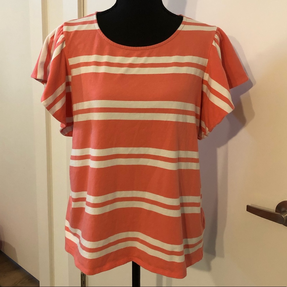 Crown & Ivy Short Sleeve Blouse Size L